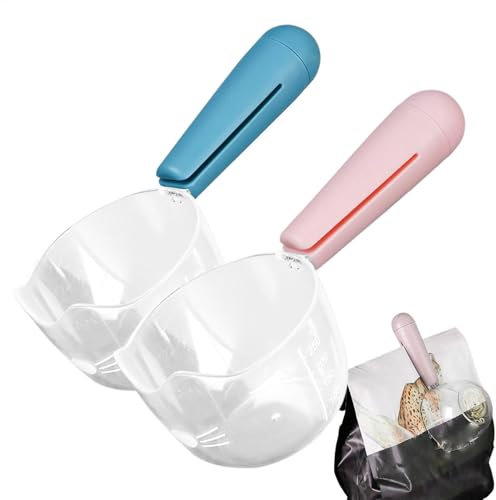 Lunaobrik Cucchiaio dosatore per cibo per cani, 2 misurini per cibo per cani, accessori per l'alimentazione degli animali domestici, gadget da cucina, cucchiaio dispenser per gatti per piccoli animali