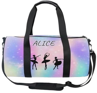 Personalisierte Tanztasche für Mädchen, Sporttasche, bunt, abstrakt, leuchtend, Sporttasche, Wochenendtasche, Reisetasche, Turnbeutel, Couleur 2, 44.7 x 22.9 x 22.9 cm