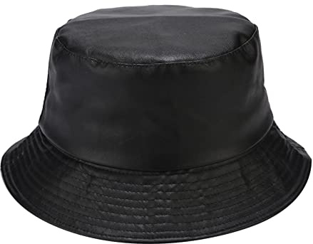 YCBMINGCAN Regenhut Damen Wasserdicht & Fischerhut Herren, Faltbarer Bucket Hat im Metallic Look für Festival, 90er Jahre Style Anglerhut Unisex