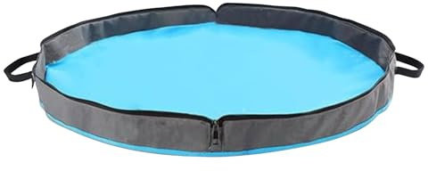 Spielzeug Aufbewahrung Spielmatte,Klappbarer Spielzeug Aufbewahrungsbox Organizer | Runde Große Tragetasche Mit Griff Für Kinderzimmer Klassenzimmer Wohnzimmer Kita Zuhause