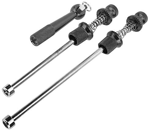 Hominas Juego de 2 ejes de liberación rápida para bicicleta delantera y trasera, con llave especial como protección antirrobo para bicicleta de montaña, bicicleta de carretera