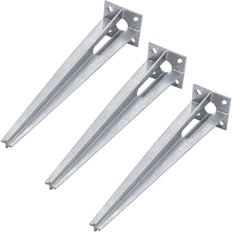 Bodenhülse Einschlaghülse für Ø 40 mm Rundpfosten, Aufnahme 100x100 mm (3)