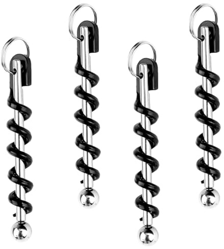 4 Pcs Mini cavatappi, apribottiglie portatile per vino