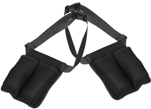 Beaupretty Lot de 2 Pochettes Porte-bouteilles de Thérapeute Réglables à Double Compartiment pour Huiles Essentielles, Banane Noire pour Flacons de Massage, Ceinture Ajustable
