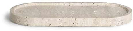 Möve Travertine Grace Tablett 30,5 x 15 x 2 cm aus Kalkstein, beige
