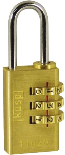 Kasp K11020D Zahlenschloss 20 mm, Goldgelb