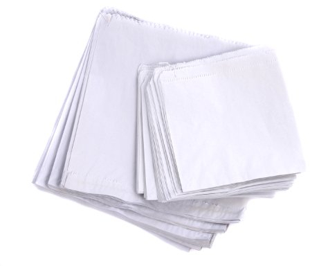 Bag It Plastics White Paper Food Bags | 7 x 7| Pack of 100 | Strung Kraft Paper Bags for food use, Groceries, Fruit Bags, Paper Sandwich Bags, Lunch bags, Veg bags