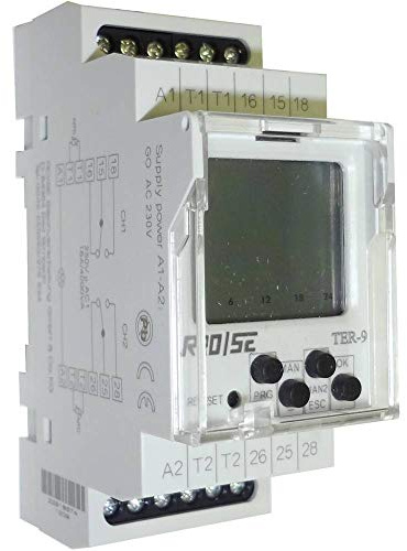 RO/SE TER-9 Mulitfunktions - Thermostat, Programmierbar mit 3m Sensor, 2 Ausgänge, 6 Funktionen
