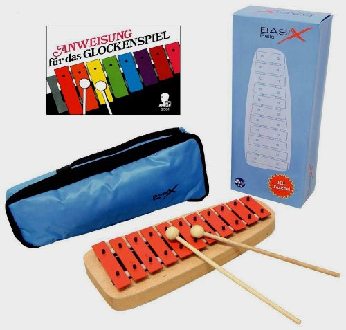 GEWA-Glockenspiel GH11R mit Buchenholzresonanzkörper und Tasche im SET mit Lehrbuch