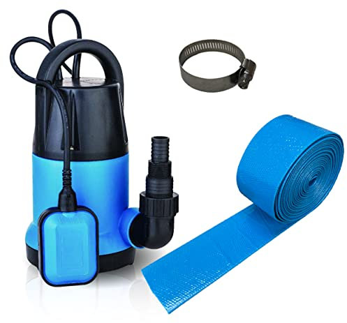 Happy Hot Tubs Submersible 250w Water Pump + 5 metres Lay Flat Hose Hot Tub Swimming Pool