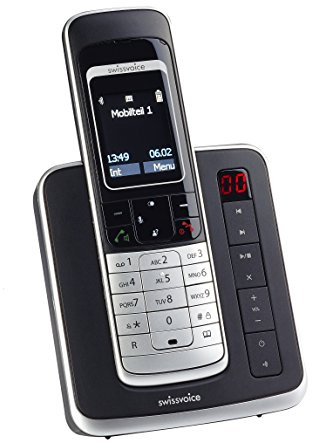 Swissvoice Avena 479 TAM Schnurloses DECT Telefon mit Anrufbeantworter beleuchteter Tastatur und Vollmatrix-Display (FullECO)