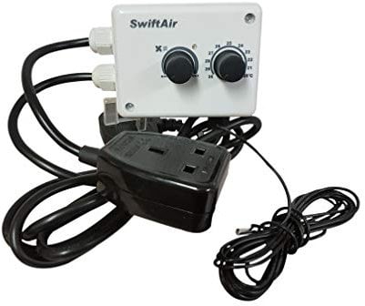Swiftair Temperature Hydroponics Fan Speed Controllers Silent Climate up to 950w (single socket-300w Max)