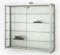 MHN Wandvitrine T 19 x B 98 x H 88 cm - Sammler Hängevitrine abschließbar - große Glas-Vitrine Wand hängend CPR - graue Holzrückwand - ohne Beleuchtung