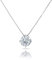 inSCINTILLE Diamant Kette Halskette Damen Silber 925 mit Kubischem Zirkoniumdioxid. Inklusive Geschenkbox (Durchmesser: 3 mm, Silberne Kette - Weißer Stein)