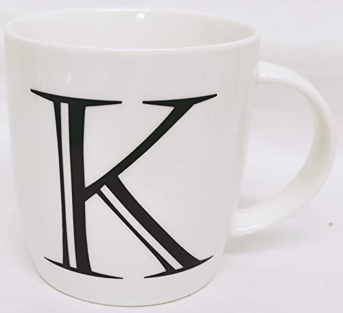 Personalised K Mug Fine China Boston 12 oz Alphabet Letter A-Z Hand Decorated in UK