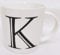 Personalised K Mug Fine China Boston 12 oz Alphabet Letter A-Z Hand Decorated in UK