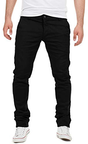 Yazubi - Baumwoll Chino Herren Hose - Business Chinohosen - Männer Stretch Stoffhosen Dustin, Schwarz (Black 4R194008), W36/L36