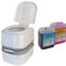 Montafox Campingtoilette 24 Liter - Optional erhältlich: Sanitärflüssigkeiten und Reinigungsspritze, Campingtoiletten Varianten:WC + 2 x 5 L