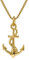 trendor Anker Gold-Anhänger mit goldplattierter Halskette elegantes Schmuckstück für Damen und Herren, zauberhafte Geschenkidee 35801-45 45 cm