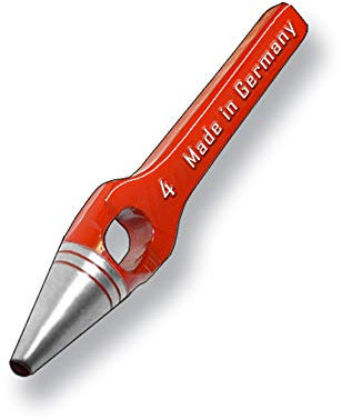 Zodl Design Locheisen Ø 4 mm 5/32 Hochfester Werkzeugstahl Rot