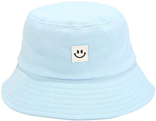 crazy bean Unisex Sonnenhut FischerhüTe Hip Hop Graffiti Fischerhut Bucket Hat Baumwolle Unisex Faltbar Anglerhut Strandhut FishermüTze Outdoor-Hut(blau)