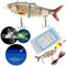 BesDirect Esca Elettrica da Pesca Robotica, Ricaricabile USB Con Luce LED, Nuoto Articolato, Attrezzatura da Pesca