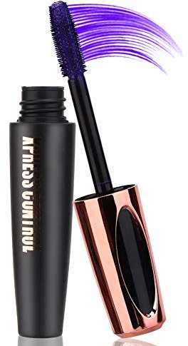 Mascara Waterproof, Mascara Ispessente Allungante, Mascara Volumizzante e Allungante, Ciglia Più Piene, Che Dura Tutto il Giorno(Viola)