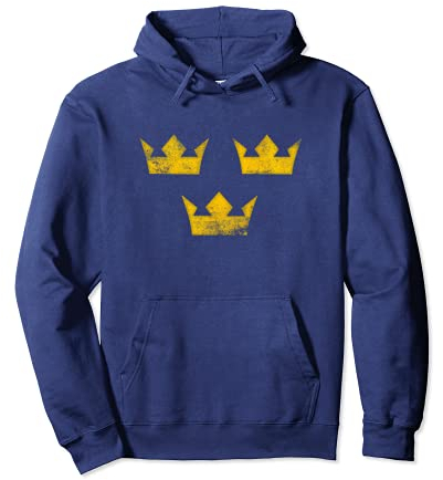Schweden Sverige Hockey Tre Kronor Drei Kronen Vintage Pullover Hoodie