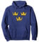 Schweden Sverige Hockey Tre Kronor Drei Kronen Vintage Pullover Hoodie
