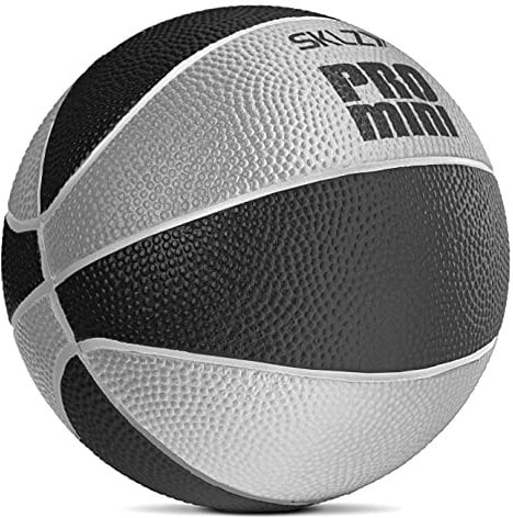 SKLZ Pro Mini Hoop 12,5 cm Schaumstoff-Basketball, Mini-Basketball, Schwarz/Silber