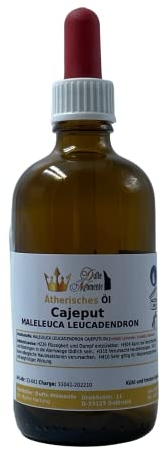 Dufte Momente | ätherisches Öl Cajeput 100ml mit Pipette | naturrein | für Aufguss Duftlampe Diffusor und mehr | pur, ohne irgendwelche Zusatzstoffe | vegan
