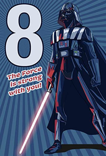 Cards Hallmark Star Wars Darth Vader 8. Geburtstag 8. Die Macht ist stark mit Ihnen!