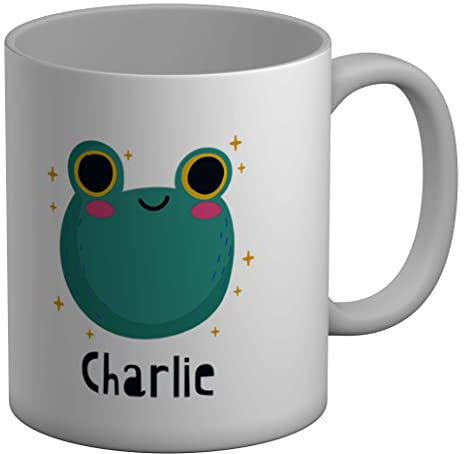 Shopagift Personalised Frog Face Mug Tadpole Toad White 11oz Large Gift Cup