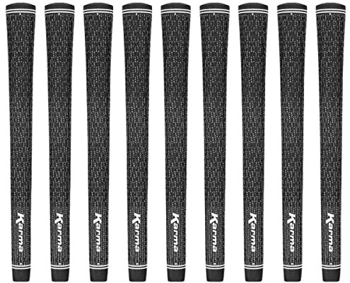 Karma Velour Full Cord Jumbo Golf Club Grips for Men, 9-Piece Set
