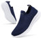 Basket Femme Respirantes Slip on pour Sneakers Femmes Chaussure de Running Fitness Légères Sneakers,Bleu foncé,42 EU