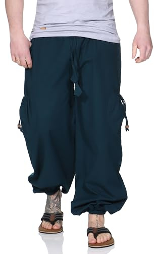 Kunst und Magie Unisex Goa Pluderhose Pumphose Freizeithose Cargohose Baumwolle