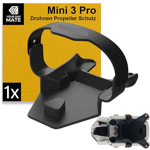 Drohnen Propeller Halterung, 1 Set, kompatibel mit DJI Mini 3 Pro, in Schwarz, aus Silikon, Rotorblätter Schutz Drohne, Propellerhalter Transportschutz Drone, Rotor Prop Sicherung Tasche Zubehör Set