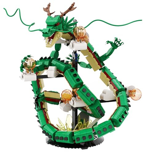 Tarcury Drache Shenron Bauspielzeug, 1826-Teiliges Set mit Shenlong und 7 Bällen - Perfekt für die Heimausstellung und Geburtstagsgeschenke