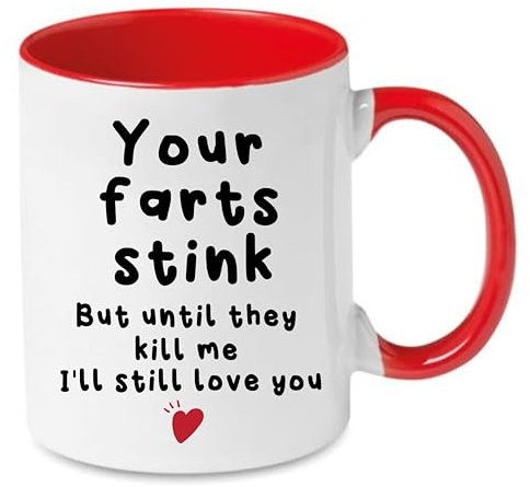 Your Farts Stink Mug – Funny Mugs for Men, Birthday Gifts for Boyfriend, Husband, Dad – Joke Novelty Present for Daughter, Son, Wife – 11oz Ceramic Coffee Mug