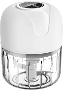 White Electric Mini Food Chopper, USB Charging Mini Electric Garlic Chopper, Small Food Processor, Used for Onion Garlic Pepper Vegetable Meat Mincer/Grinder/Puree Food - 250ml