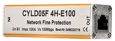 Yctze Protezione da Sovratensione di Rete Ethernet con Adattatore RJ45 e RJ11, Scaricatore di Illuminazione, Protezione 'alimentatore di Sicurezza per Reti Sicure, 5 V
