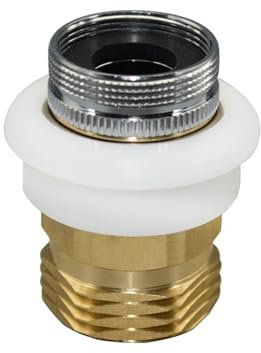 Gugaguga Adaptateur raccord clipsable lave-vaisselle 15/16-27 mâle ou 55/64-27 femelle x 3/4 mâle, laiton