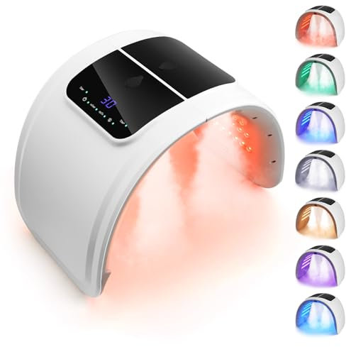 WONEDIRR LED Face Light Therapy Mask: Spray Deeply Replenishes Water - 7 Colors LED Face Mask - Foldable Facial Red Light Therapy(Don't buy masks from other brands,Trust only WONEDIRR,others are fake)