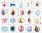 Temporäre Tattoo Set Kinder Tattoos für Elsa,20 Blätter Frozen Aufkleber Stickers für Geschenktüten Kindergeburtstag Mitgebsel Mädchen Jungen
