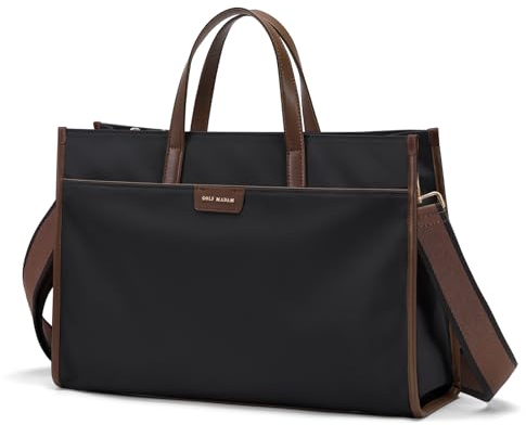 GOLF QUALITY Borsa a Tracolla per PC, Borsa Porta PC Messenger per Porta Laptop 15.6 Pollici, Custodia per Computer Portatile per Ufficio Università Lavoro Scuola,Nero