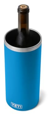 YETI Rambler Wine and Champagne Chiller, Stainless Steel Insulated, Big Wave Blue