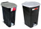 Tayg 80P Poubelle Noir/gris 80 l & poubelle de 60 litres avec pédale, base noire et couvercle gris