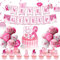 ZOOMPIL Ballons Ruban Rose Cancer du Sein, 38pcs Kit de Sensibilisation au Cancer du Sein, Ballon Octobre Rose en Latex, pour Sensibilisation Cancer du Sein d'Octobre Rose Décoration