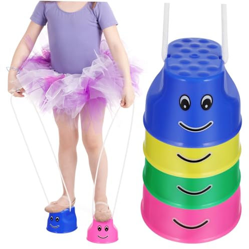 Gogogmee 12 Stk Spielzeug Für Sportstelzen Eimer Stelzen Spielzeug Spiele Für Kinder Im Freien Kinderspielzeug Stelzen Stelzenspringen Für Kinder Stelze Für Sensorisches Training Spielset