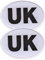 Tek Automotive Twin Pack UK Motorcycle Stickers – 3D Domed UK Motorbike Sticker for Driving Abroad – Oval Resin Badge with Self Adhesive Back – Legal UK Sticker for Europe & France – 7x5cm